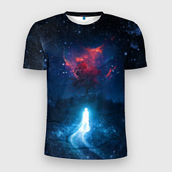 Мужская спорт-футболка Душа идущая в космос Soul space Z