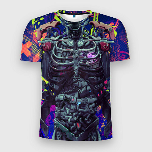 Мужская спорт-футболка Cuber skelet / 3D-принт – фото 1