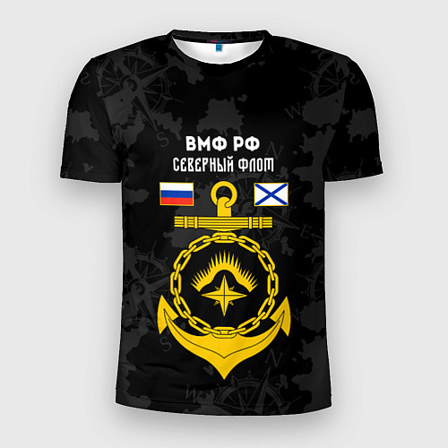 Мужская спорт-футболка Северный флот ВМФ России / 3D-принт – фото 1