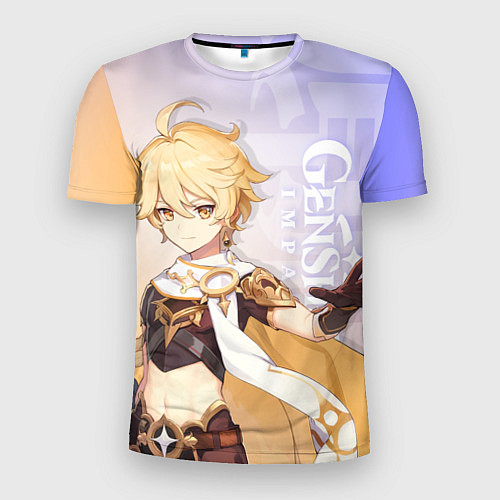 Мужская спорт-футболка Genshin Impact, Путешественник / 3D-принт – фото 1