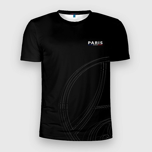 Мужская спорт-футболка PSG Core Big Logo Black New 202223 / 3D-принт – фото 1