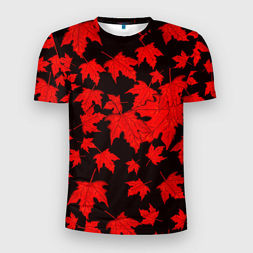Мужская спорт-футболка Осенние листья / 3D-принт – фото 1