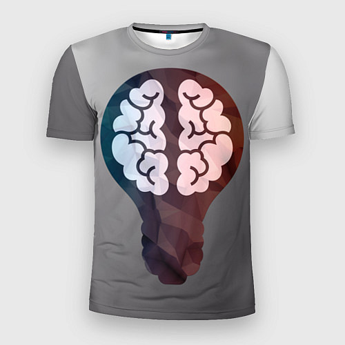 Мужская спорт-футболка Прокачай мозги / 3D-принт – фото 1