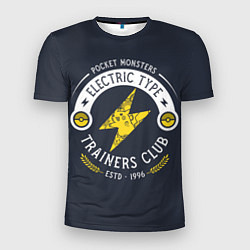 Мужская спорт-футболка Тренер электрических покемонов