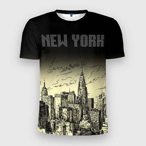 Мужская спорт-футболка Нью-Йорк / 3D-принт – фото 1