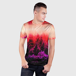 Футболка спортивная мужская КРАСНАЯ ОСЕНЬ, цвет: 3D-принт — фото 2