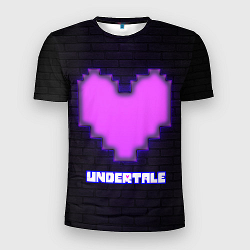 Мужская спорт-футболка UNDERTALE PURPLE HEART / 3D-принт – фото 1