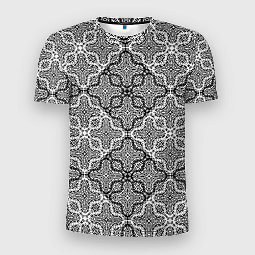 Мужская спорт-футболка Черно-белый орнамент / 3D-принт – фото 1