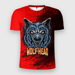 Футболка спортивная мужская Wolf head, цвет: 3D-принт