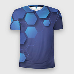 Футболка спортивная мужская Шестиугольники, цвет: 3D-принт