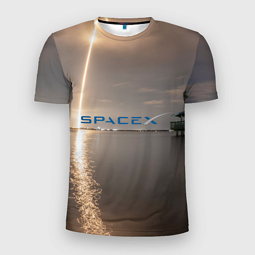 Мужская спорт-футболка SpaceX Dragon 2 / 3D-принт – фото 1