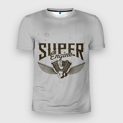 Мужская спорт-футболка Супер движок / 3D-принт – фото 1
