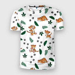 Мужская спорт-футболка Милый тигр