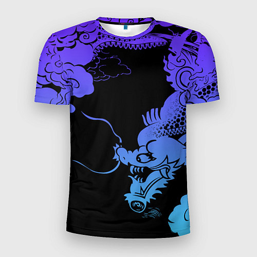 Мужская спорт-футболка Дракон Dragon / 3D-принт – фото 1