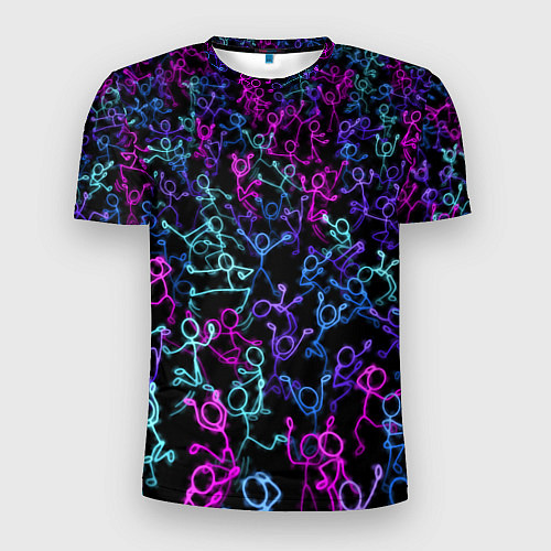 Мужская спорт-футболка Neon Rave Party / 3D-принт – фото 1