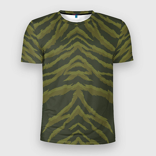 Мужская спорт-футболка Милитари шкура тигра / 3D-принт – фото 1