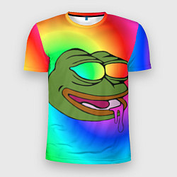 Футболка спортивная мужская Pepe rainbow, цвет: 3D-принт