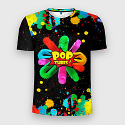 Футболка спортивная мужская Pop Tubes, поп трубка pop it, цвет: 3D-принт
