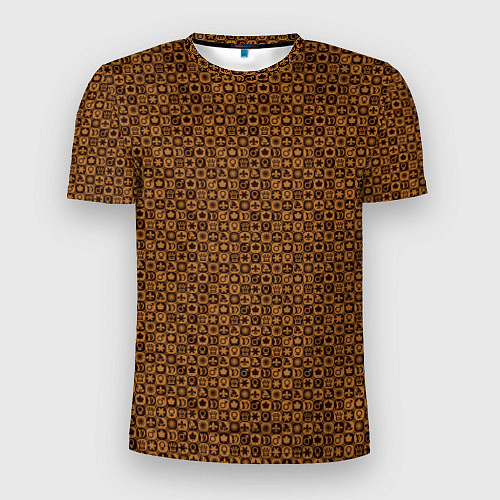 Мужская спорт-футболка Brown & Gold / 3D-принт – фото 1
