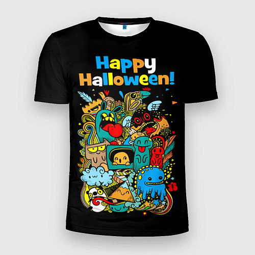Мужская спорт-футболка Монстры празднуют Хеллоуин / 3D-принт – фото 1