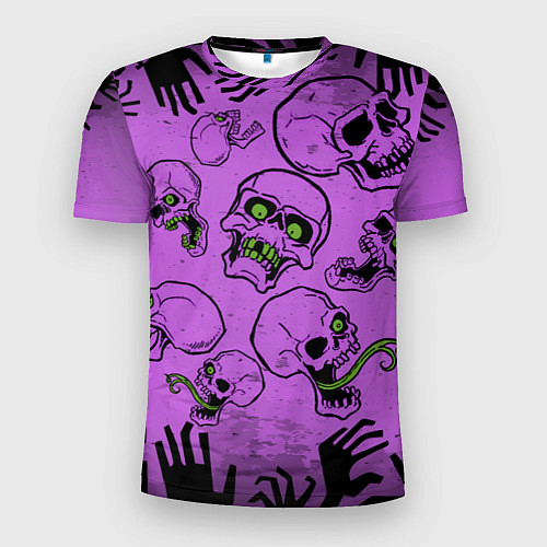 Мужская спорт-футболка Живые мертвецы Кладбище черепов / 3D-принт – фото 1