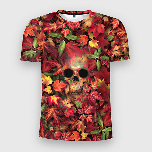 Мужская спорт-футболка Осенний череп / 3D-принт – фото 1