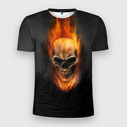 Мужская спорт-футболка Призрак в огне