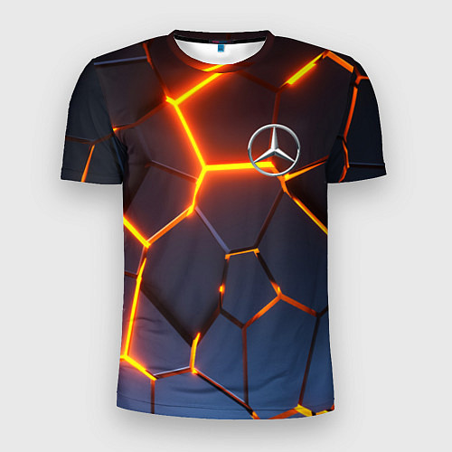 Мужская спорт-футболка MERCEDES-BENZ AMG 3D ГЕОМЕТРИЯ / 3D-принт – фото 1