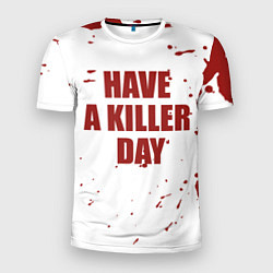 Футболка спортивная мужская Blood have a killer day Dexter, цвет: 3D-принт