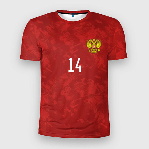 Мужская спорт-футболка Джикия, форма сборной России / 3D-принт – фото 1