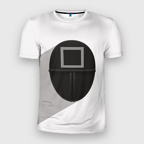 Мужская спорт-футболка Игра в кальмара: Маска квадрат / 3D-принт – фото 1