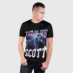 Футболка спортивная мужская Travis Scott RAP, цвет: 3D-принт — фото 2