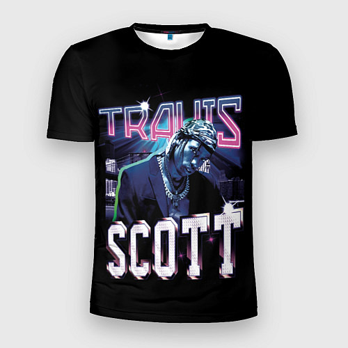 Мужская спорт-футболка Travis Scott RAP / 3D-принт – фото 1