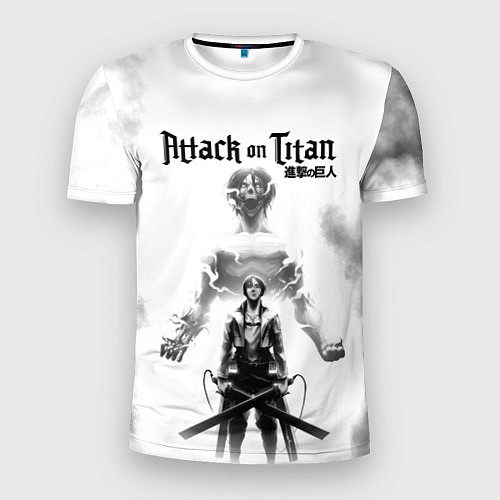 Мужская спорт-футболка Эрен и Титан Атака титанов / 3D-принт – фото 1