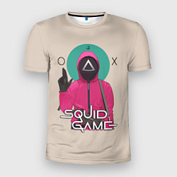 Мужская спорт-футболка Squid game - Игра в кальмара треугольник