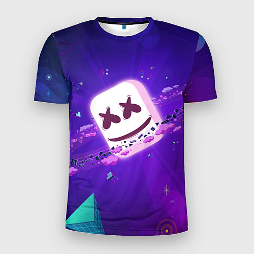 Мужская спорт-футболка МАРШМЕЛЛО В КОСМОСЕ MARSHMELLO MUSIC SPACE / 3D-принт – фото 1