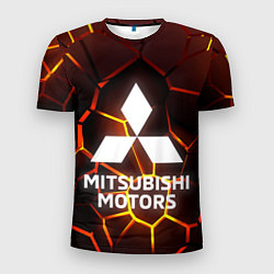 Мужская спорт-футболка 3D плиты с подсветкой Митсубиси