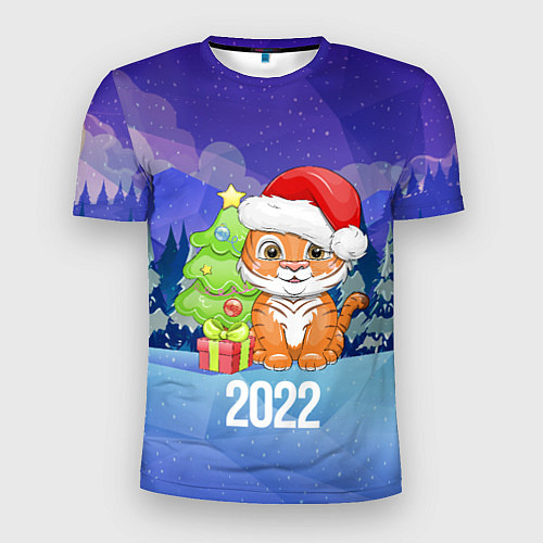 Мужская спорт-футболка Новый Год тигра 2022 / 3D-принт – фото 1