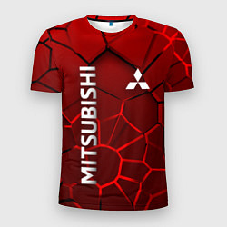 Футболка спортивная мужская Митсубиси 3D плиты, цвет: 3D-принт