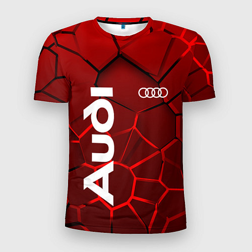 Мужская спорт-футболка АУДИ - 3D плиты с подсветкой / 3D-принт – фото 1