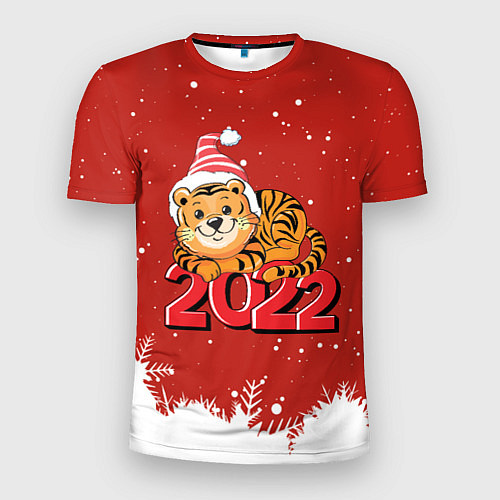Мужская спорт-футболка Тигренок 2022 год цифрами / 3D-принт – фото 1
