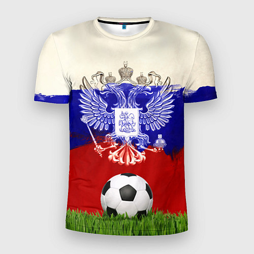 Мужская спорт-футболка Российский футбол / 3D-принт – фото 1