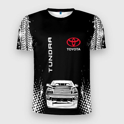 Мужская спорт-футболка Toyota Tundra Следы шин / 3D-принт – фото 1