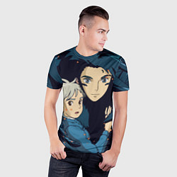 Футболка спортивная мужская Ходячий замок Софи и Хаул летят, цвет: 3D-принт — фото 2
