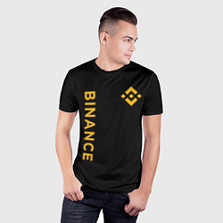 Футболка спортивная мужская БИНАНС ЛОГО КАРБОН BINANCE LOGO, цвет: 3D-принт — фото 2