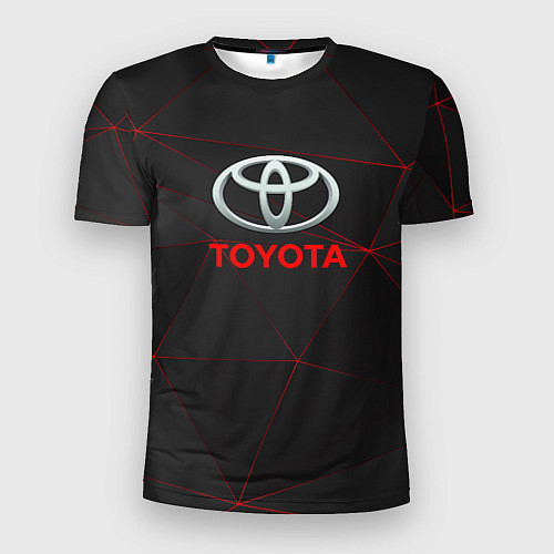Мужская спорт-футболка Toyota Тонкие линии неона / 3D-принт – фото 1
