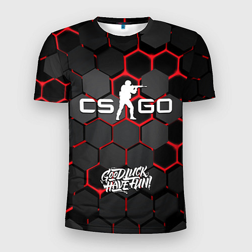 Мужская спорт-футболка CS:GO 3D плиты / 3D-принт – фото 1