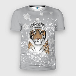 Мужская спорт-футболка Снежный тигр