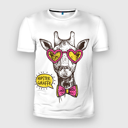 Мужская спорт-футболка Жираф хипстер 2022 / 3D-принт – фото 1