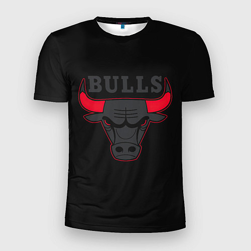 Мужская спорт-футболка CHICAGO BULLS ЧИКАГО БУЛЛС ЯРОСТЬ БЫКА / 3D-принт – фото 1